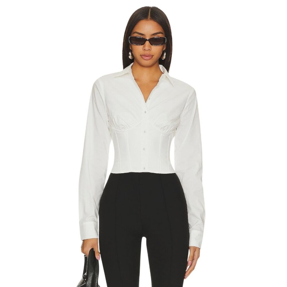 CAMI NYC Ramira Top in White 2 New Womens Long Sleeve Top